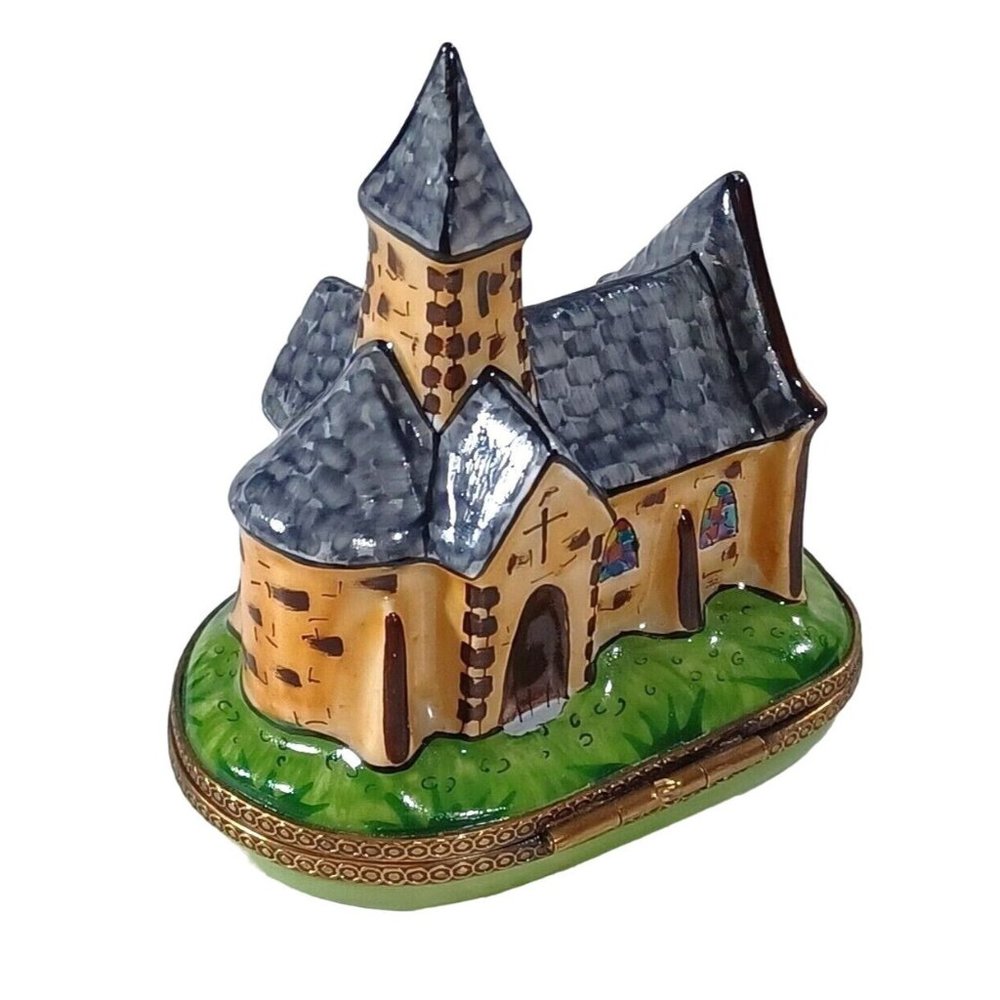 Limoges Old World Church Chapel Cathedral Trinket Box Very Rare! - Picture 6 of 11